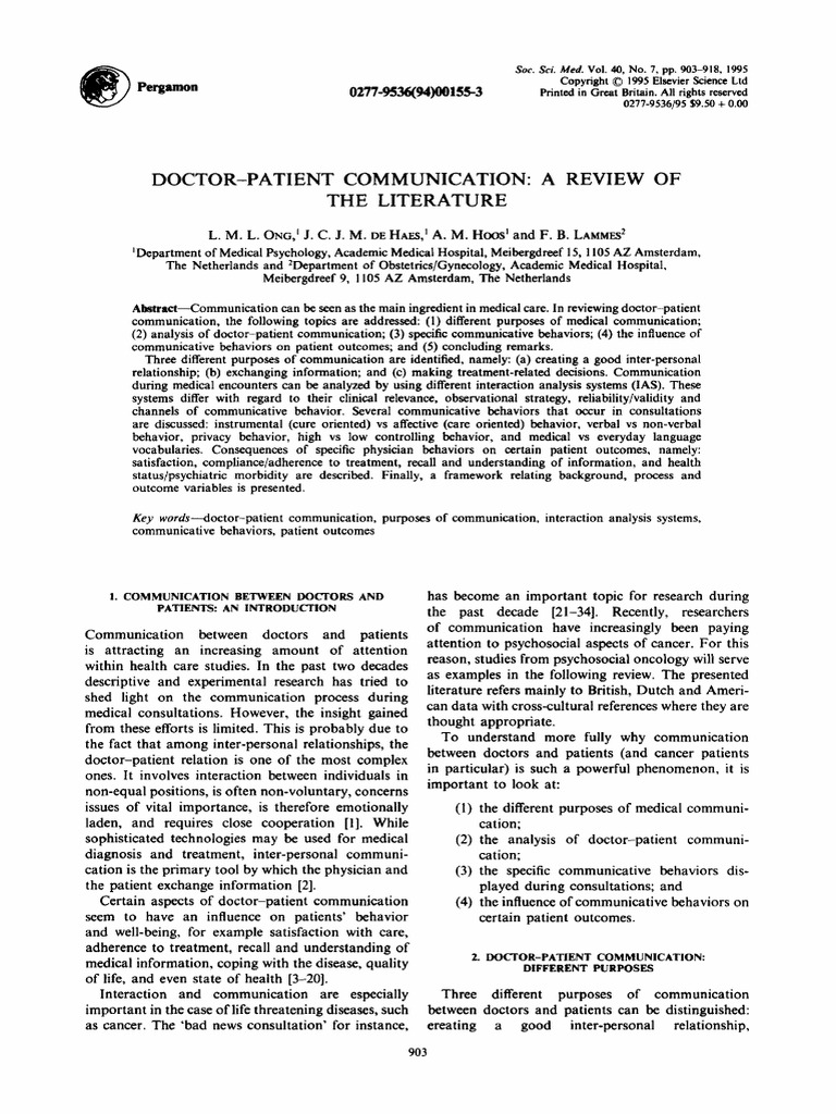 Doctor Patient Communication | PDF | Nonverbal Communication | Privacy