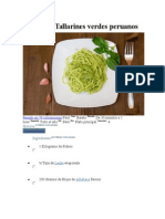 Receta de Tallarines Verdes Peruanos