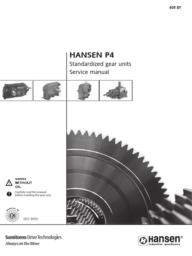 HANSEN P4 Service Manual Gear Bearing (Mechanical)