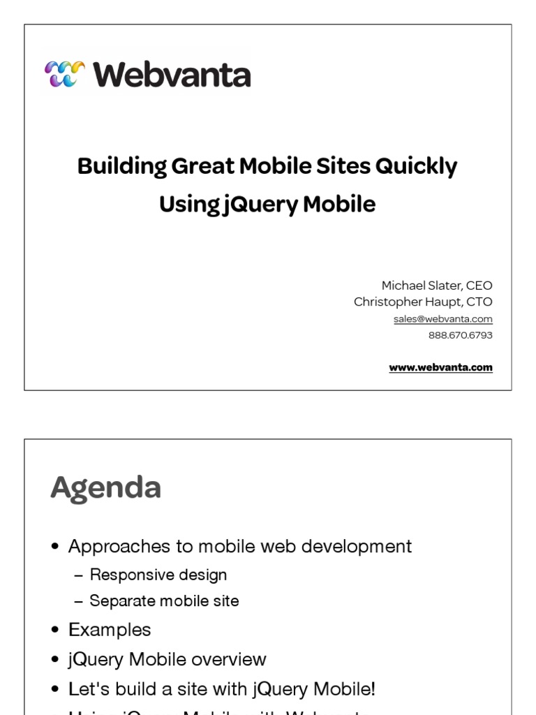 Build Mobile Sites Fast with jQuery | PDF | Responsive Web Design | J Query