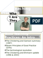 Good Teaching Practices: Wha T Are They ?