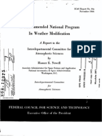 A Recommended National Program in Weather Modification - Interdepartmental Committee for Atmospheric Sciences - NASA 1966