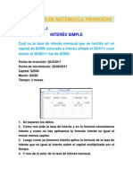 Ejercicios de Matematica Financiera Con Excel