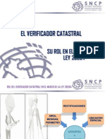 Rol del verificador catastral según la Ley 28294