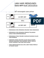 Cara Betul Tanda Undi 2014