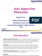 Newstar Agencies Malaysia: Agent For: Seth Shipping LTD Goldstar Line LTD Laurel Navigation (Mauritius) LTD