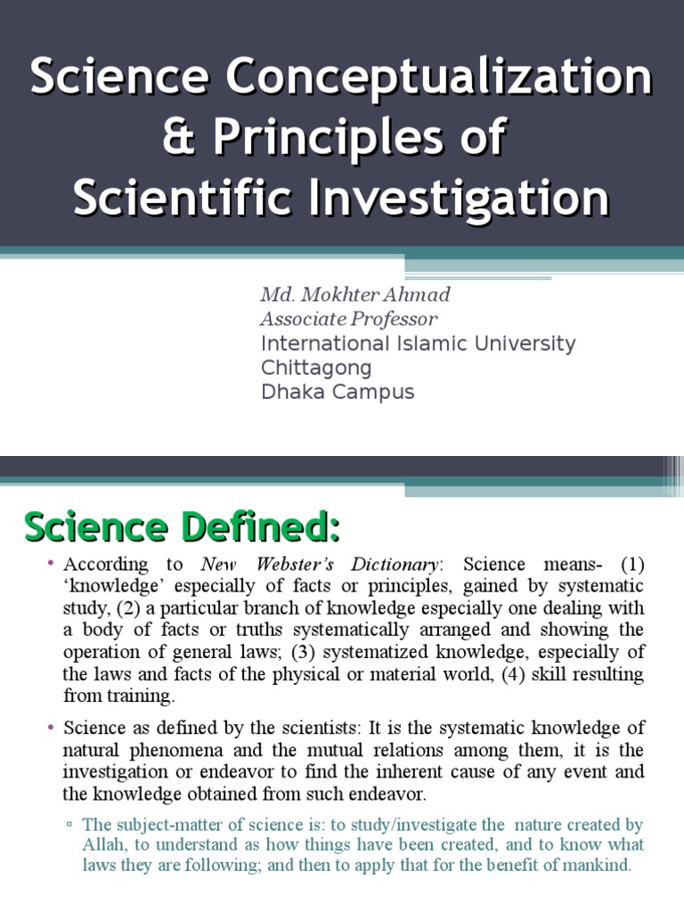 Science Principles in the Qur'an | PDF | Scientific Method | Science