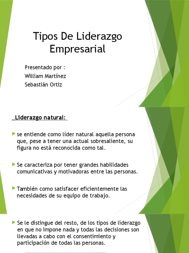 Tipos de Liderazgo Empresarial | PDF | Liderazgo | Toma de decisiones