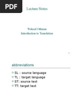 Introduction to Translation