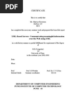Certificate: XML-Based Servers-Communicating Meaningful Information Over The Web Using XML