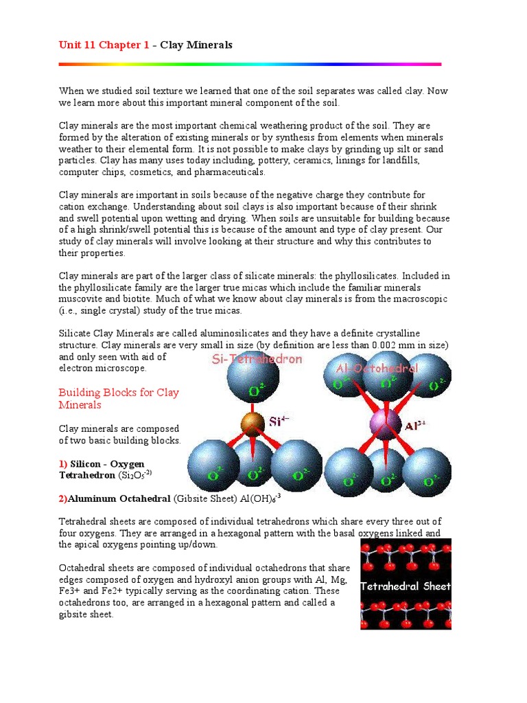 Overview of Clay Minerals and Uses | PDF | Clay Minerals | Minerals