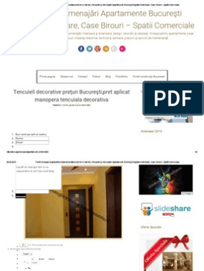 Preturi Manopera Aplicat Tencuiala Decorativa Exterior Si Interior | PDF