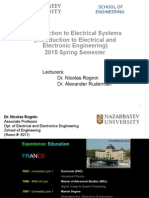 Introduction To Electrical Systems (Introduction To Electrical and Electronic Engineering) 2015 Spring Semester