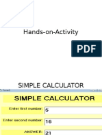 Hands On Activity Visual Basic For Students