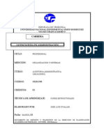 Prog. Auditoría Administrtiva (Organisación y Sistemas) UNESR