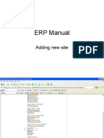 ERP Manual-Adding New Site
