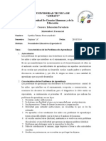 Características de Los Problemas de Aprendizaje