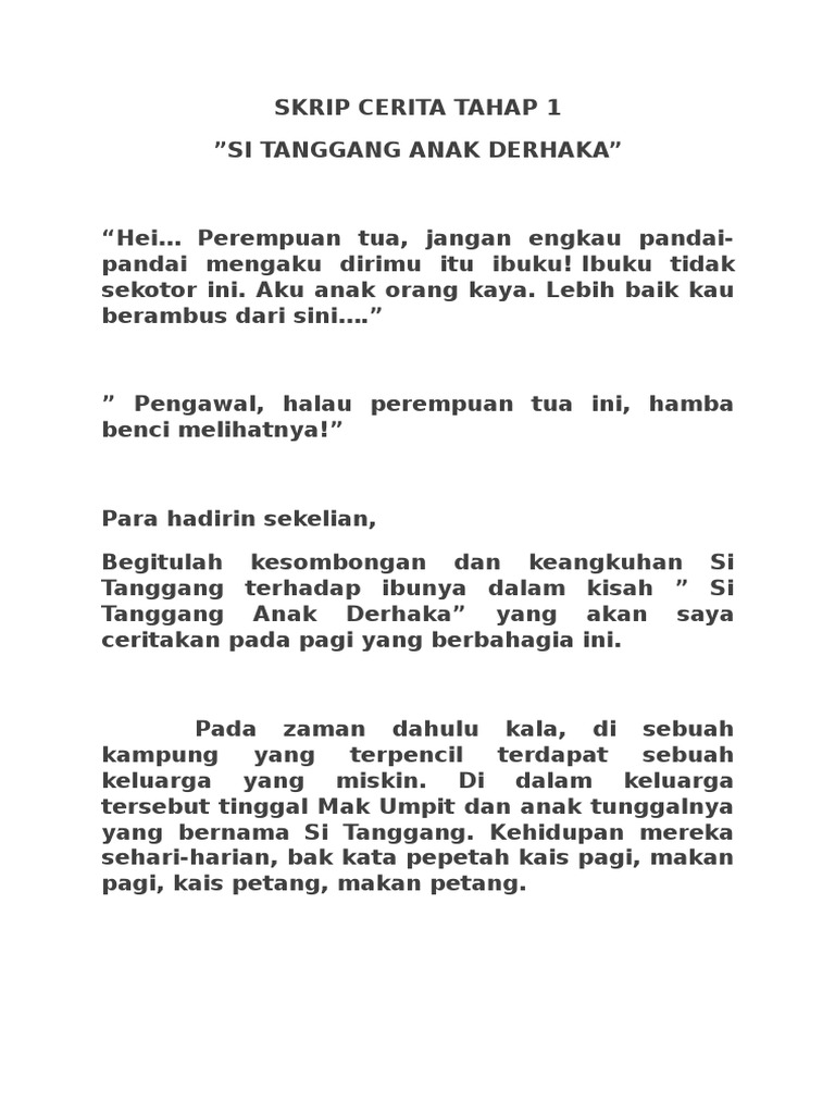Skrip Cerita Tahap 1 Pdf
