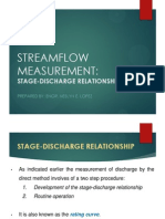 STREAMFLOW MEASUREMENT: STAGE-DISCHARGE RELATIONSHIP