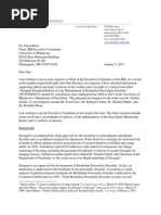 Letter to Susan Berry and IRB Executive Committee regarding Seroquel Borderline Personality Disorder study