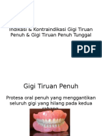 Indikasi & Kontraindikasi Gigi Tiruan Penuh & Gigi