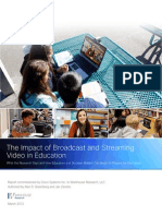 The Impact of Broadcast and Streaming Video in Education