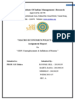 Sri Sharada Institute of Indian Management - Research: "GDP, Unemployment & Inflation of Russia "