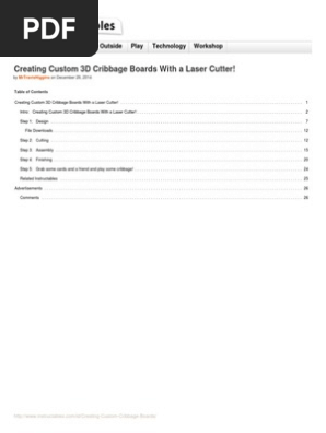 Creating Custom Cribbage Boards