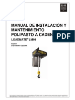 Manual de Instalación y Mantenimiento Polipasto A Cadena LoadMate LM10