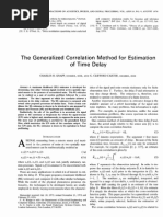 Genralized Correlation Method For Estimation of Time Delay