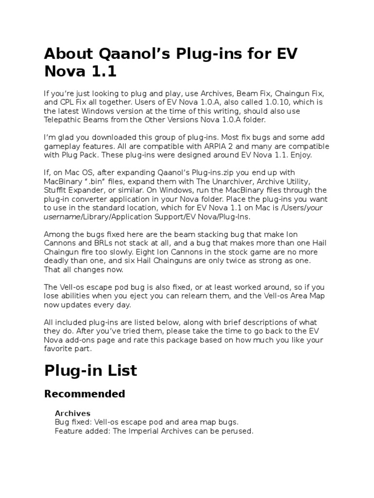 About Qaanol's Plug-Ins | PDF | Plug In (Computing) | Computing Platforms