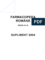 Cuprins Farmacopeea - Supliment 2004 Frx