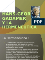 Gadamer y La Hermeneutica