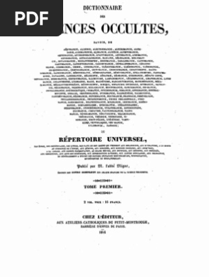 Dictionnaire De Sciences Occultes 1 Abraham Astrologie - 