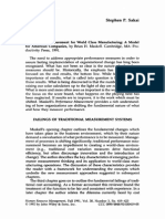 Human Resource Management Volume 30 Issue 3 1991 [Doi 10.1002%2Fhrm.3930300308] Stephen P. Sakai -- Performance Measurement for World Class Manufacturing- A Model for American Companies, By Brian H. M