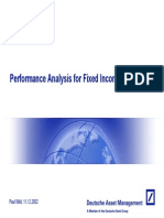 Performance Analysis For Fixed Income Portfolios