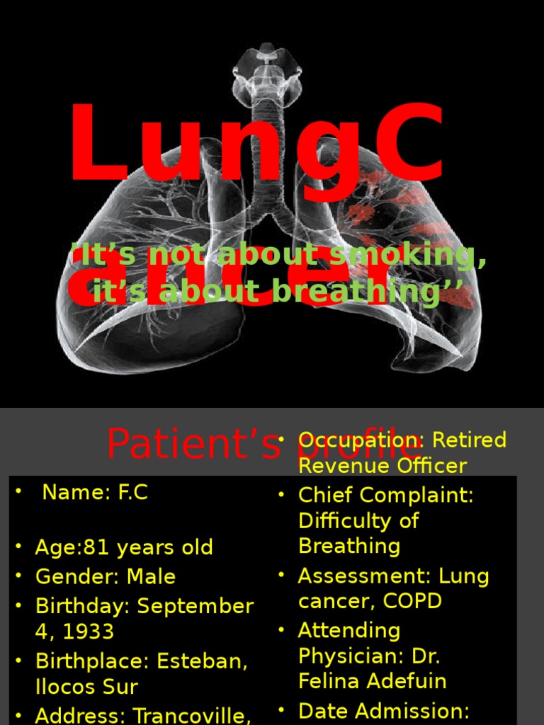 Lung Cancer case study Diseases And Disorders Medicine