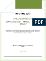 Informe Convenio SENDA MINSAL SENAME GENCHI 2013 PDF