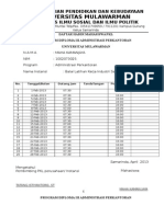 Daftar Hadir Mahasiswa Pkl