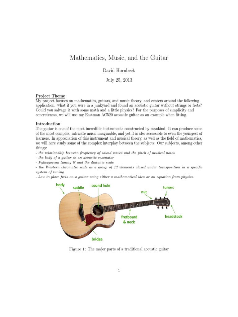 Mathematics of Guitar Acoustics | PDF | Interval (Music) | Scale (Music)