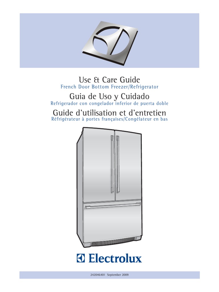 Electrolux Refridgerator Manual Refrigerator Valve Free 30day