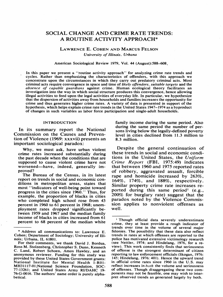 What Is Routine Activities Approach
