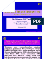 Outcome Based Budgeting Pendekatan Baru