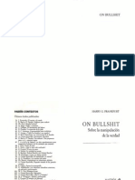 Frankfurt On Bullshit (Sobre La Manipulación de La Verdad) PDF