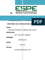 Balance de Energía para Un Mci