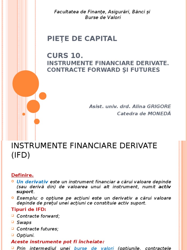 Curs 10 Forward &futures Piete de Capital PDF