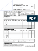 Educator Form for gov of Punjab teaching jobs