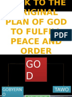 Back to the Original Plan of God To