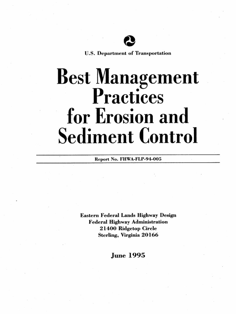 Erosion and Sediment Control | PDF