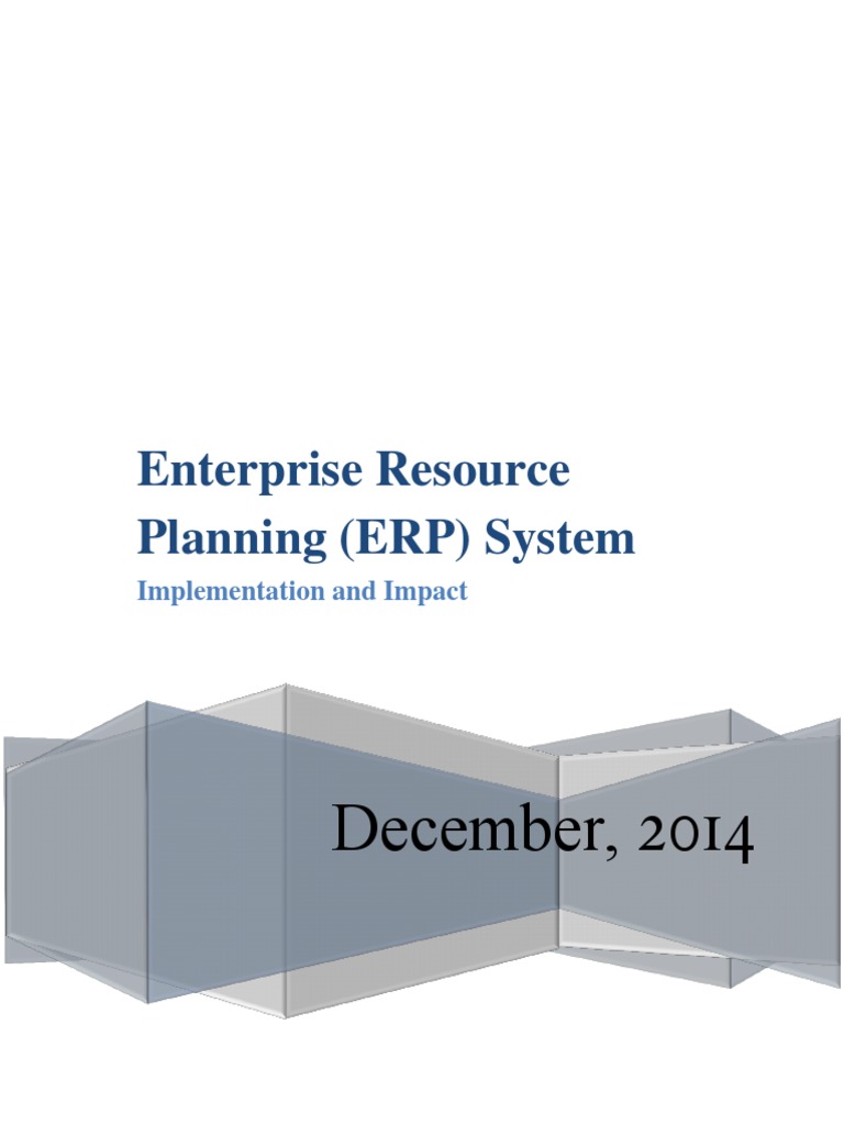 enterprise resource planning term paper